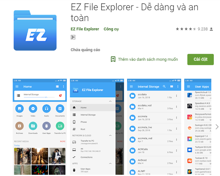 Ứng dụng EZ File Explorer