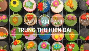 Cách làm bánh Trung thu hoa nổi hiện đại, phá cách độc đáo