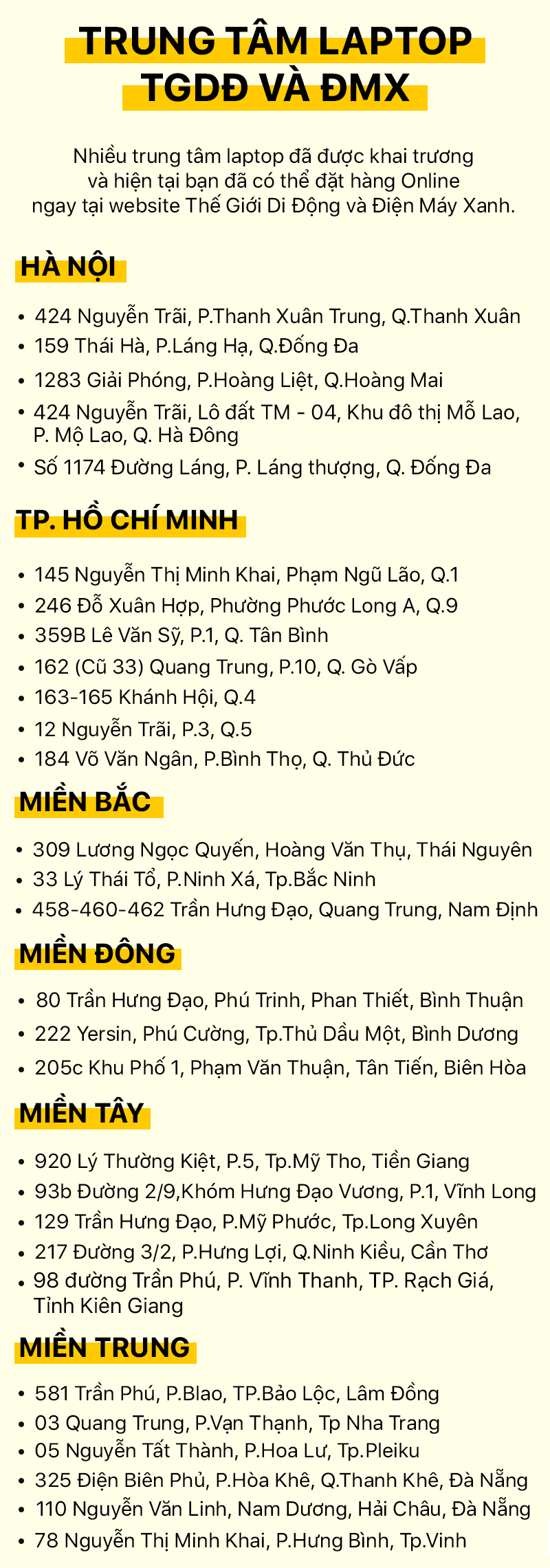 Trung tâm laptop Thế Giới Di Động