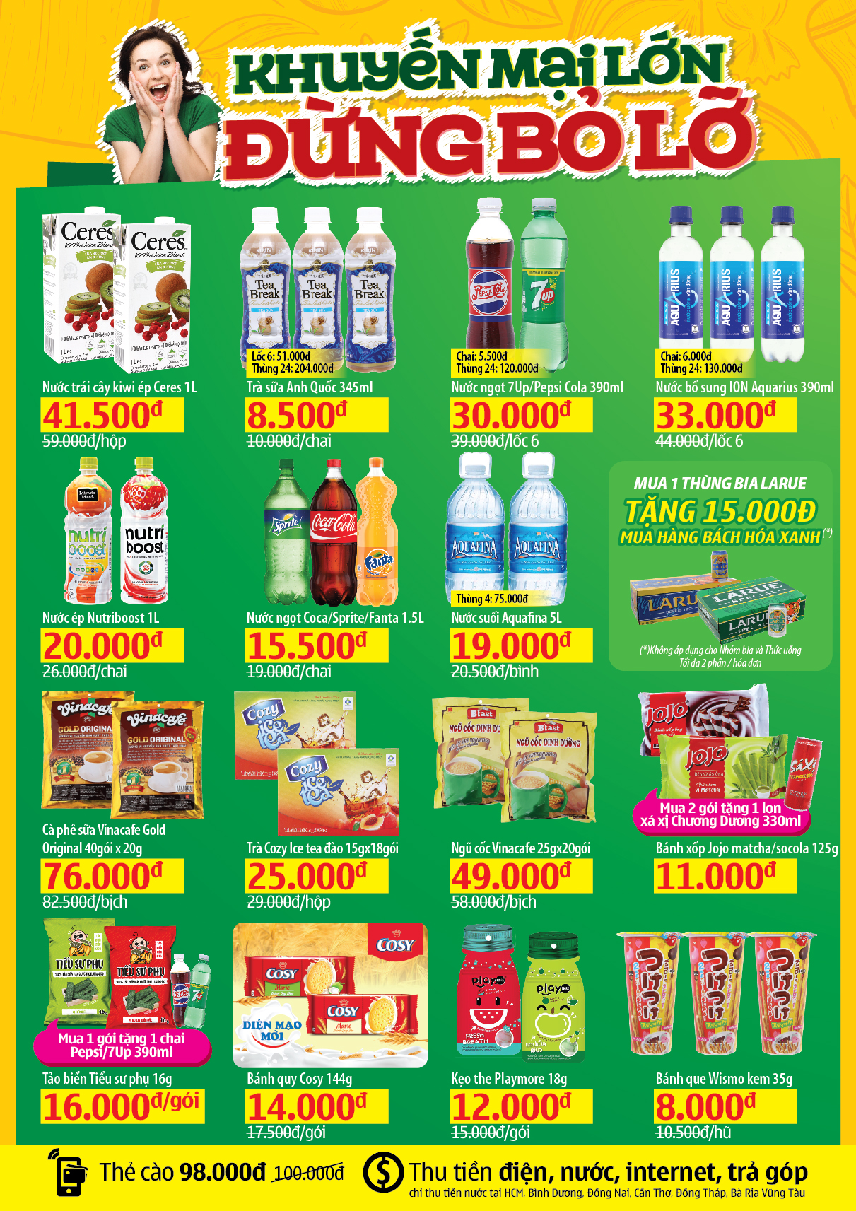 Cửa hàng Bách hoá XANH 301 QL1A, P. Lê Bình khai trương 16/8/2019 Cửa hàng Bách hoá XANH 301 QL1A, P. Lê Bình khai trương 16/8/2019