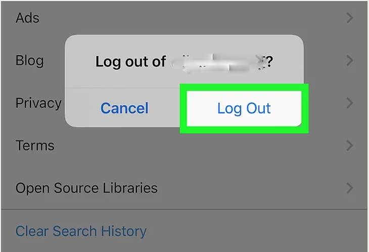 Select Log out
