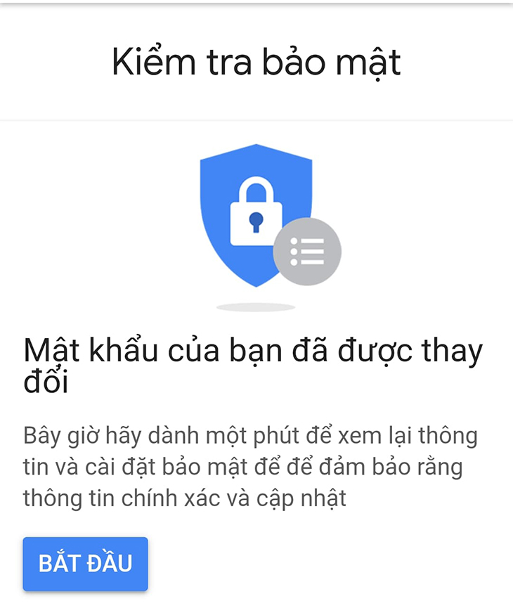 Kết quả sau khi thay đổi mật khẩu