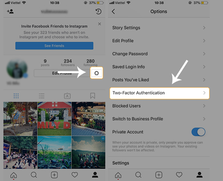 Cách bật xác thực 2 yếu tố tài khoản Instagram để bảo mật tài khoản