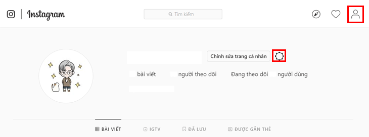 Hướng dẫn cách xoá lịch sử tìm kiếm trên Instagram nhanh chóng > Vào trang cá nhân và chọn Cài đặt