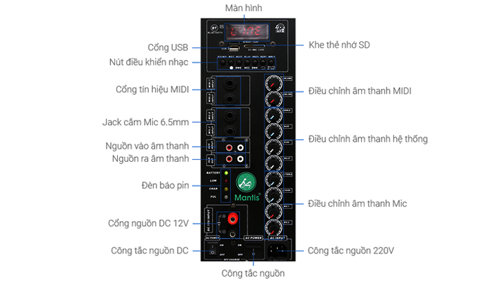 Hướng dẫn cách chỉnh loa kéo Mantis sao cho hay nhất