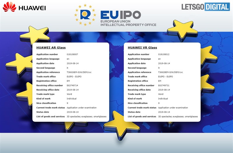 Kính AR/VR của Huawei được đăng ký nhãn hiệu, có thể ra mắt tại IFA 2019