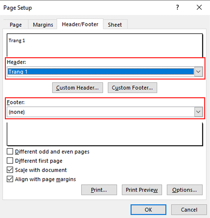 headers in excel for mac