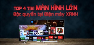 Top 4 tivi màn hình lớn, độc quyền tại Điện máy XANH, sôi động cùng mùa bóng