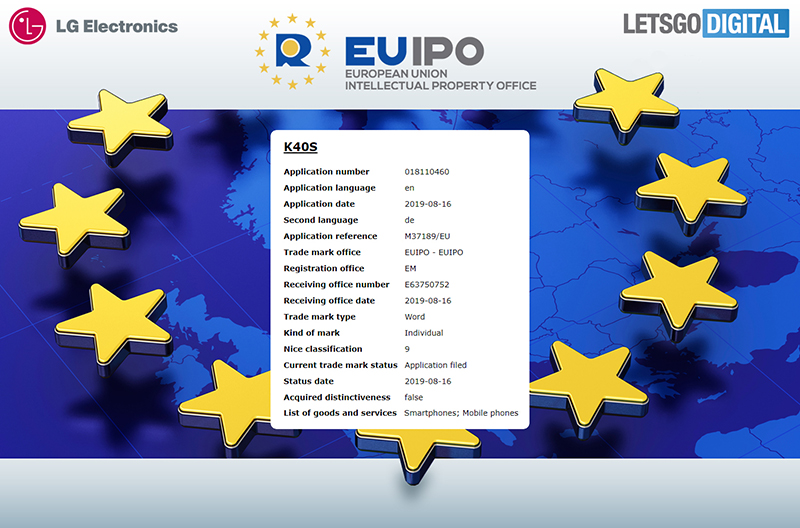 Bằng sáng chế LG K40s