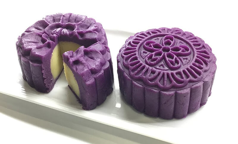How to make super easy purple sweet potato mooncakes without oven