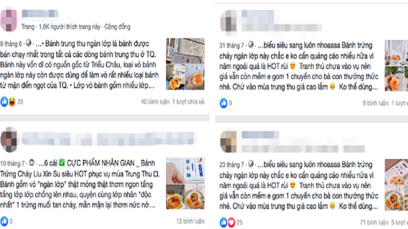 Từ các trang thương mại điện ...đến Facebook, người người nhà nhà đều rao bán loại bánh này. Từ các trang thương mại điện ...đến Facebook, người người nhà nhà đều rao bán loại bánh này.