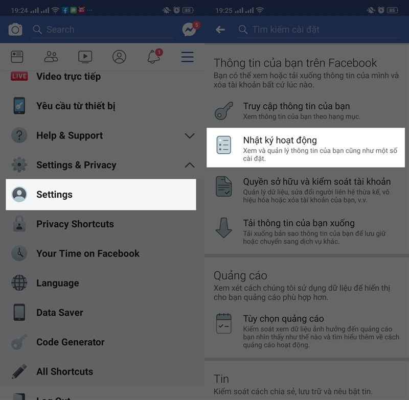 Cách xem lại những video đã xem trên Facebook - ảnh 2 Cách xem lại những video đã xem trên Facebook - ảnh 2