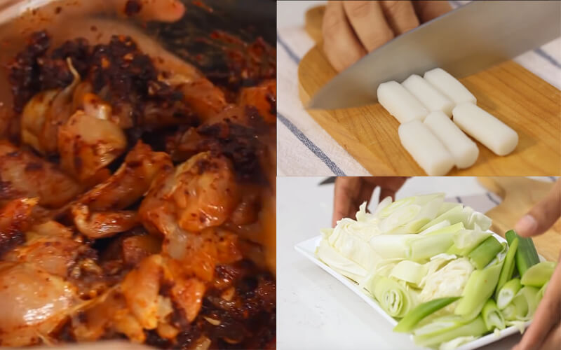 How to make Korean style fried chicken with cabbage and cheese