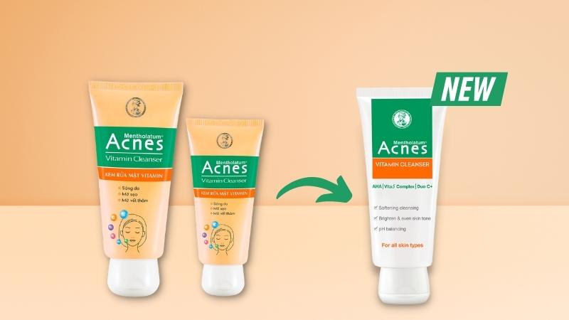 Kem rửa mặt Acnes sáng da mờ sẹo và vết thâm - Acnes Vitamin Cleanser