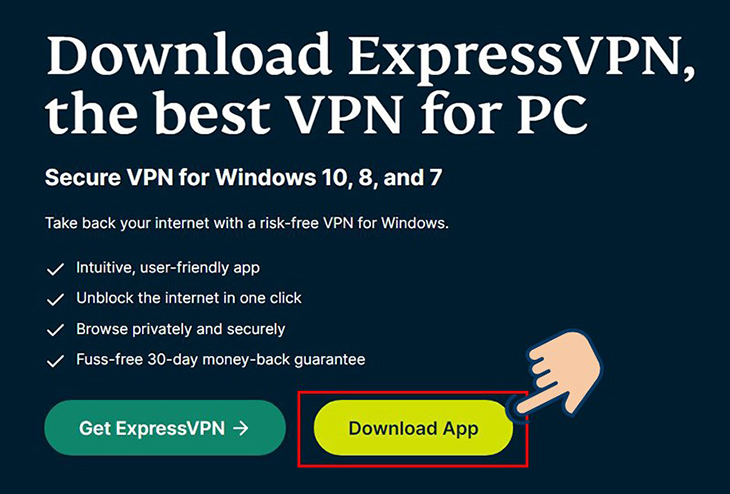 Ở đây mình dùng phần mềm Express VPN.