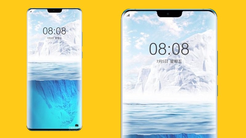 Huawei Mate 30 Pro lộ ảnh render với tỷ lệ màn hình gần 100%