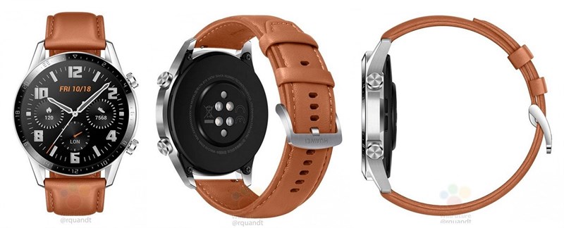 Huawei Watch GT 2 rò rỉ ảnh render với viền màn hình hẹp, pin lớn hơn Huawei Watch GT 2 rò rỉ ảnh render với viền màn hình hẹp, pin lớn hơn