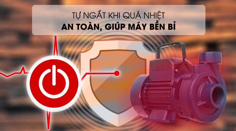 Máy bơm Kangaroo của nước nào? Có tốt không? Có nên mua không? > Bảo vệ quá nhiệt trên máy bơm nước Kangaroo