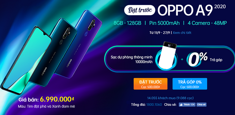 OPPO A9 đạt 9000 lượt cọc OPPO A9 đạt 9000 lượt cọc