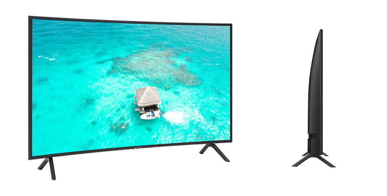 Đánh giá dòng Smart TV màn hình cong 4K RU7300 - Chân đế