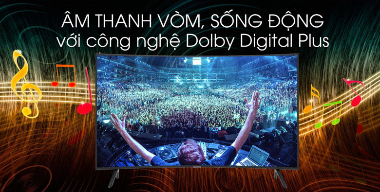 Đánh giá dòng Smart TV màn hình cong 4K RU7300 - Dolby Digital Plus