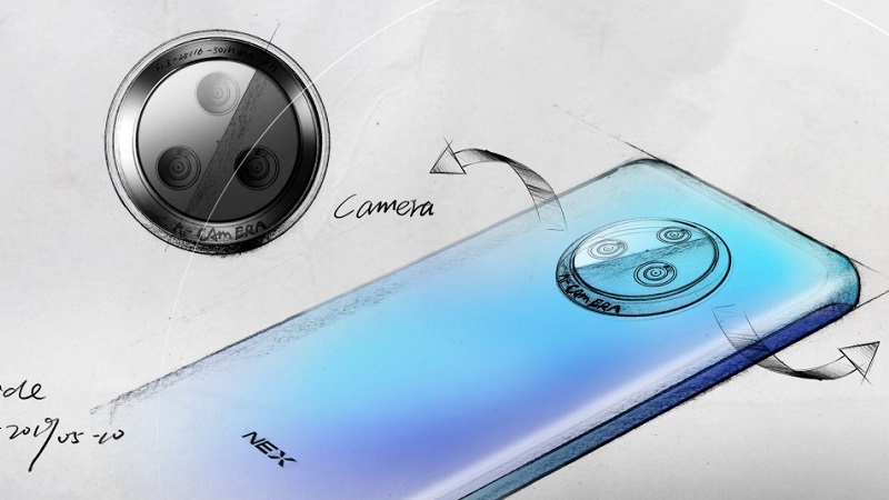Ảnh phác thảo về Vivo NEX 3 rò rỉ trước đó