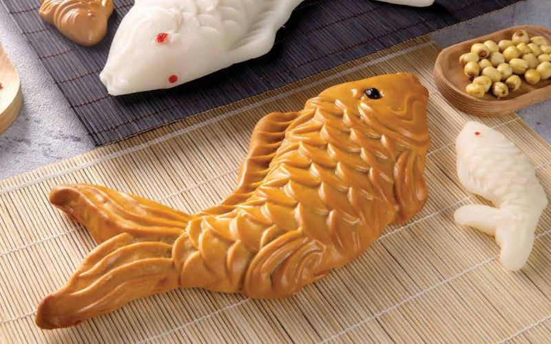Hình ảnh bánh Trung thu hình con cá dễ thương