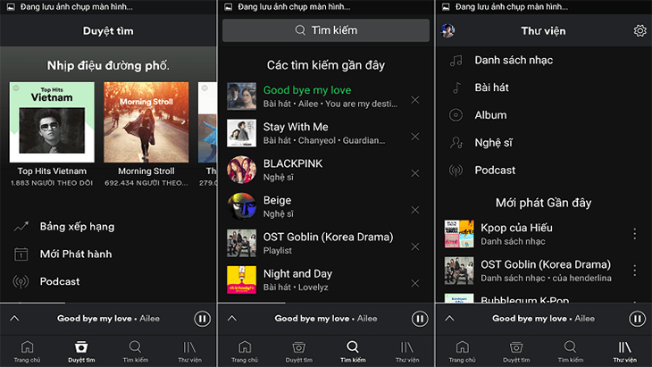 Giao diện Spotify