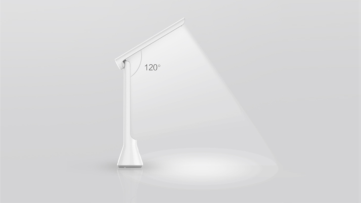 Xiaomi ra mắt đèn bàn thông minh Yeelight mới, pin tới 40 giờ, giá chỉ 290.000 đồng > Đèn thông kinh có thể gập mở lên 120 độ