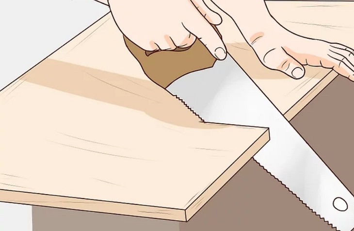 Sử dụng gỗ ép cắt thành 4 tấm
