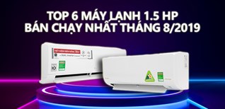 TOP 6 máy lạnh 1.5 HP bán chạy nhất Kinh Nghiệm Hay tháng 08/2019