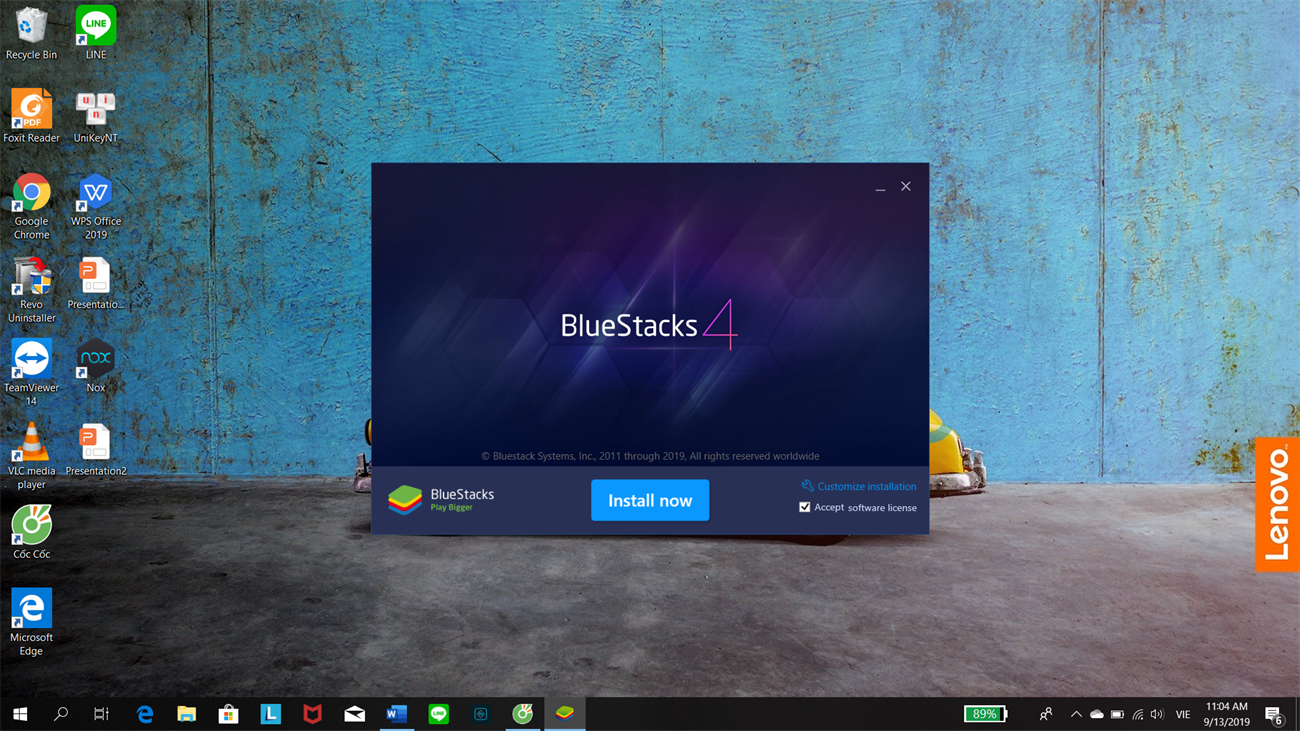 Mở file cài đặt BlueStacks