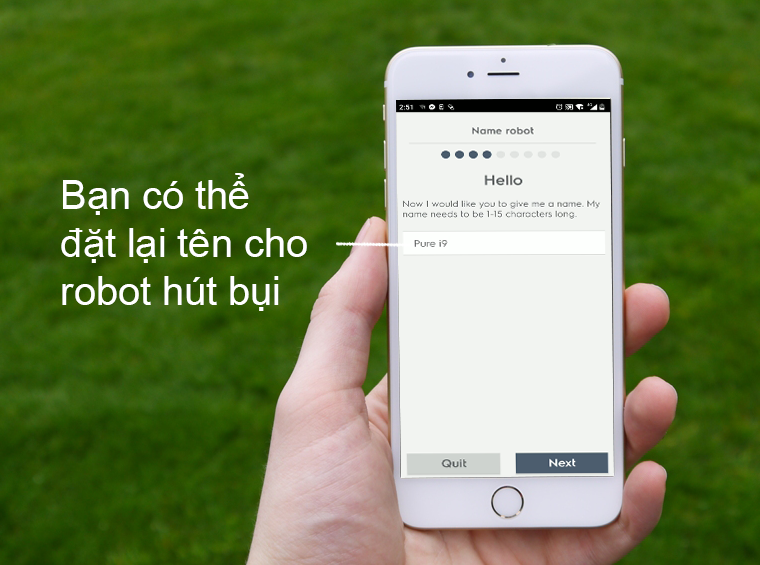 Đặt lại tên cho robot hút bụi để dễ nhận diện trên ứng dụng Pure i9