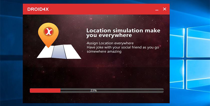 Hướng dẫn cách tải, sử dụng phần mềm giả lập Android Droid4x > Chờ Droid4x load tiến trình cài đặt và cài đặt xong