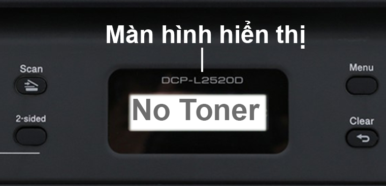 Màn hình báo No Toner