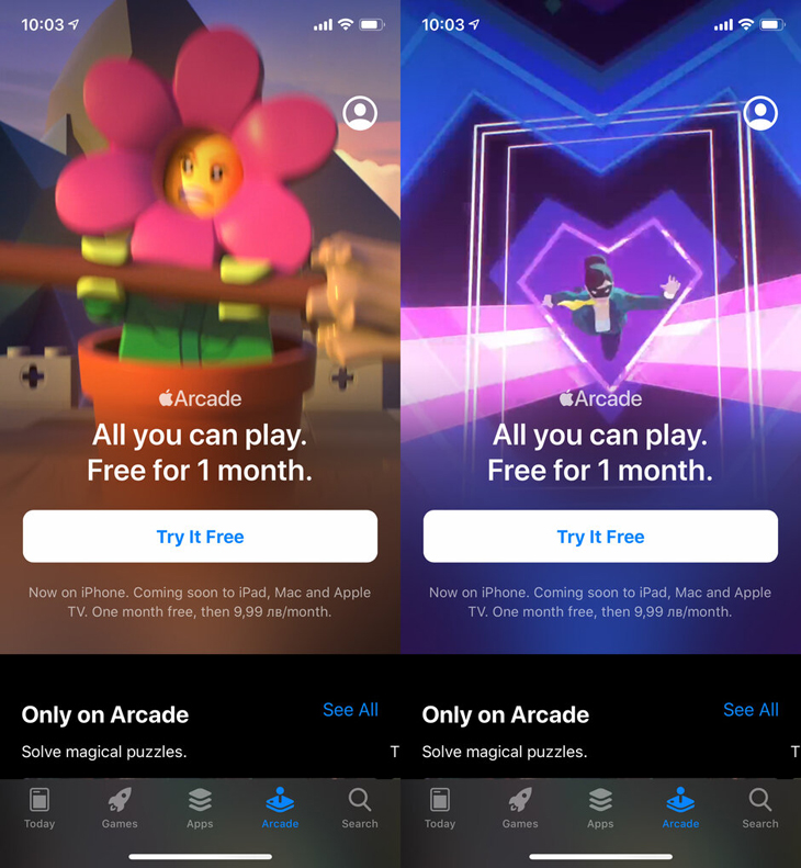 Hướng dẫn cách đăng ký và sử dụng dịch vụ Apple Arcade sớm nhất > Chọn Try it Free