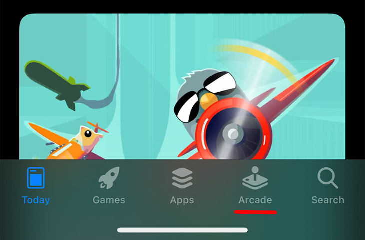 Hướng dẫn cách đăng ký và sử dụng dịch vụ Apple Arcade sớm nhất > Chọn tab Arcade