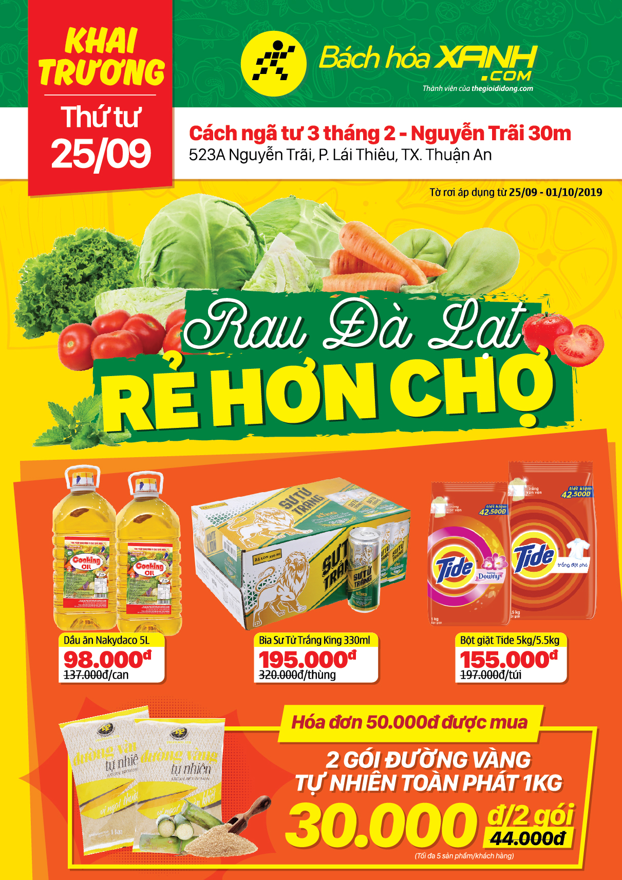 Cửa hàng Bách hoá XANH 523A Nguyễn Trãi khai trương 25/9/2019 Cửa hàng Bách hoá XANH 523A Nguyễn Trãi khai trương 25/9/2019