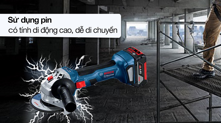 Máy mài (máy cắt cầm tay) Bosch của nước nào? Có tốt không? > Máy mài góc pin GWS 180-LI 18V (kit)