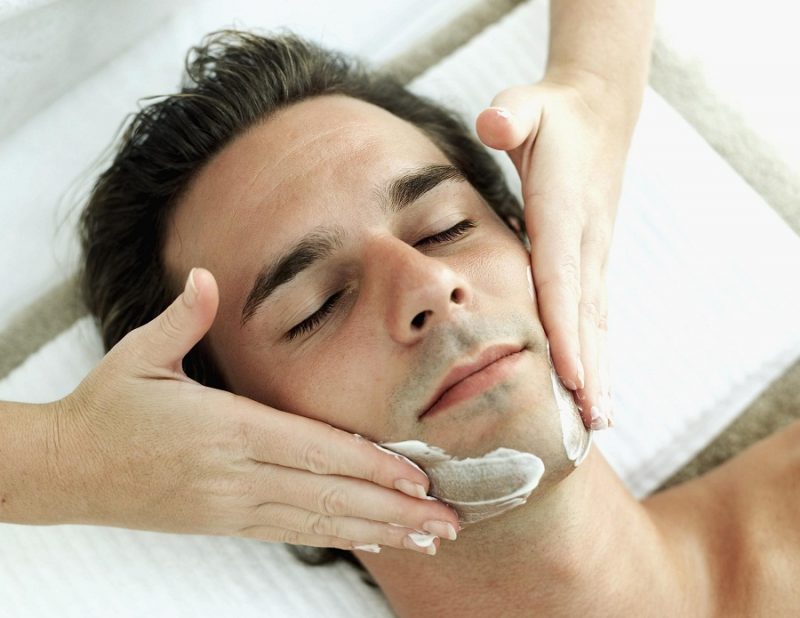 Facial massage to stimulate hair follicles