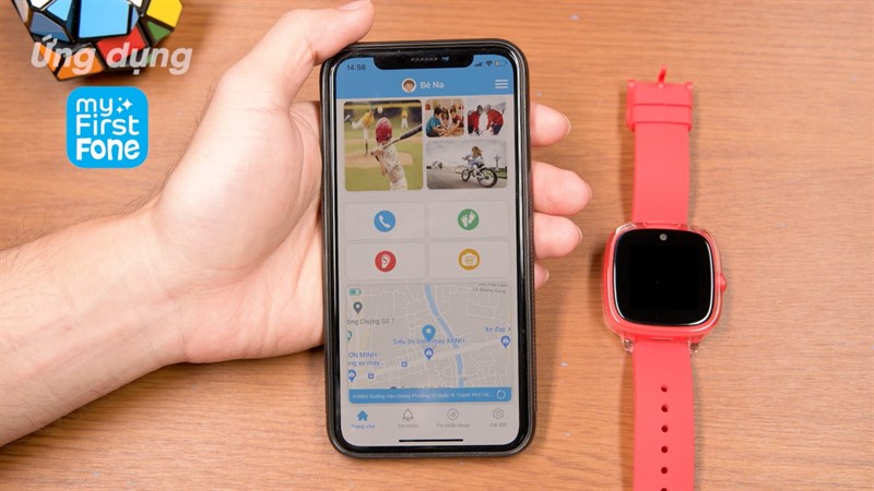 Ứng dụng myFirstFone đi kèm giúp phụ huynh dễ dàng xác định được vị trí của bé Ứng dụng myFirstFone đi kèm giúp phụ huynh dễ dàng xác định được vị trí của bé