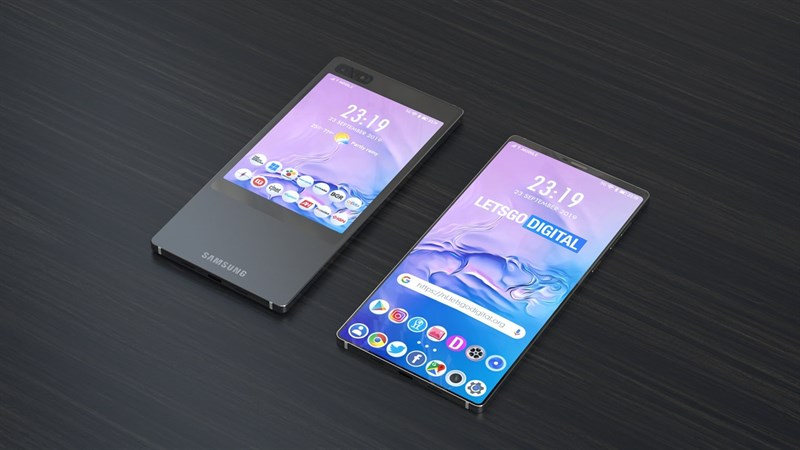 Đây là chiếc BlackBerry KEY 2 màn hình kép của... Samsung thiếu bàn phím QWERTY