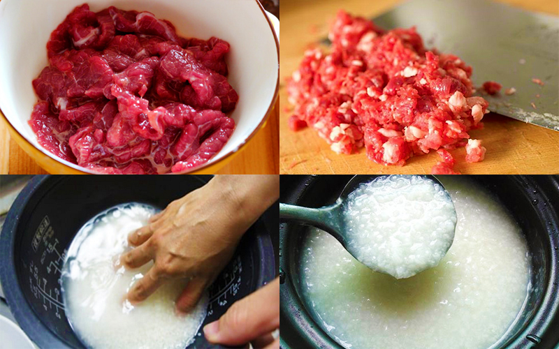 cháo thịt bò bằm cháo thịt bò bằm