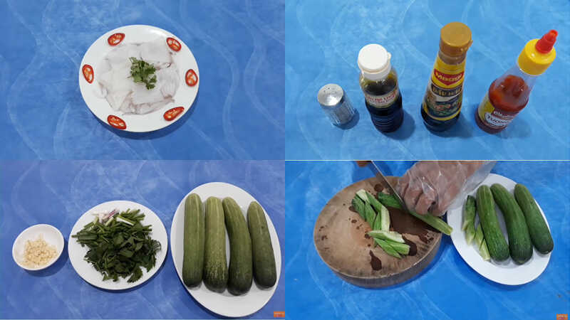 How to make delicious crispy fried squid with cucumber, prepare the rice cooked by mom
