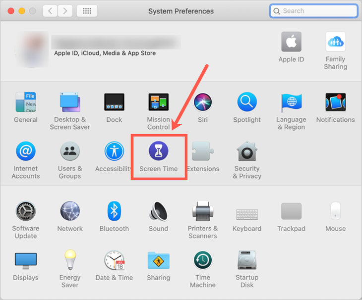 Screen Time là gì? Cách sử dụng trên thiết bị iOS và macOS để quản lý thời gian > Vào System Preferences và chọn Screen Time