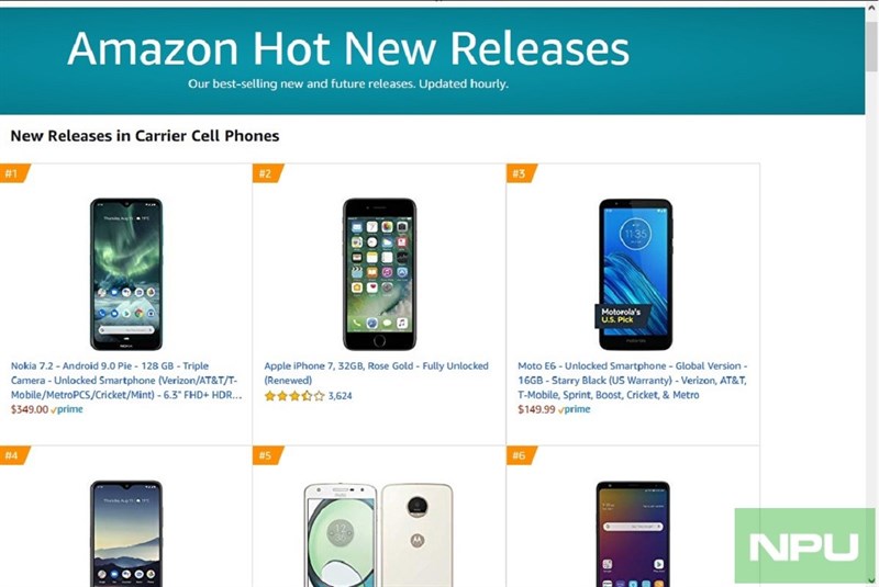 Nokia 7.2 màu Cyan Green là chiếc smartphone bán chạy nhất trên Amazon