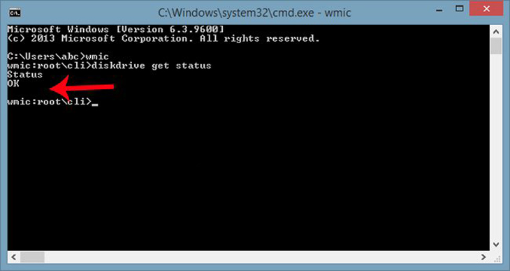 Xuất hiện dòng OK, ổ cứng đang hoạt động tốt
