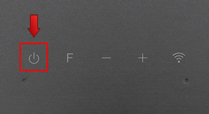 Bạn bật nguồn loa LG SL8Y/SL10Y