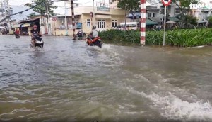 Hôm nay và ngày mai triều cường đạt đỉnh 1,68m gây ngập nhiều tuyến đường