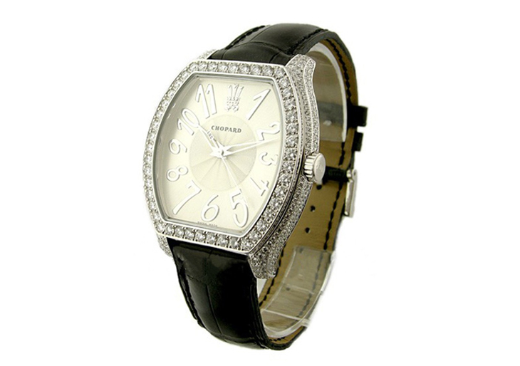 Chopard Silver Dial 18 Carat White Gold Diamond